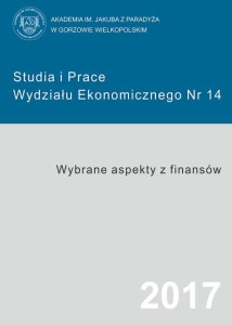 Wybrane aspekty z finansów; Studia i Prace Wydziału Ekonomicznego nr 14; Zenon Głodek, Andrzej Kuciński (red.)