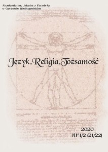 Język. Religia.Tożsamość nr 1/2(21/22) 2020