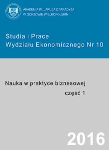Studia i Prace Wydziału Ekonomicznego nr 10, część I