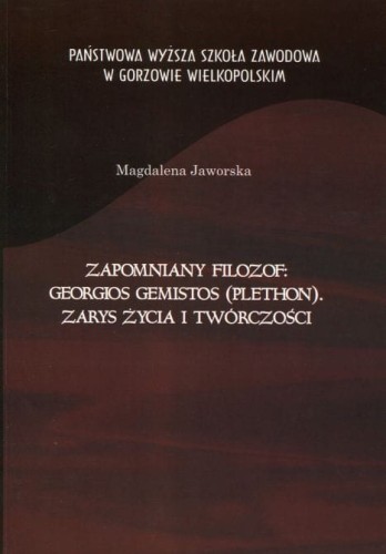 Zapomniany filozof Georgios Gemistos - OKŁADKA2.jpg